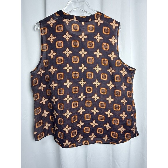 CAbi Louis Medallion Pattern Blouse Top Sz XL - Picture 6 of 7